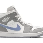 Wmns  Jordan 1 Mid 'Wolf Grey Aluminum'