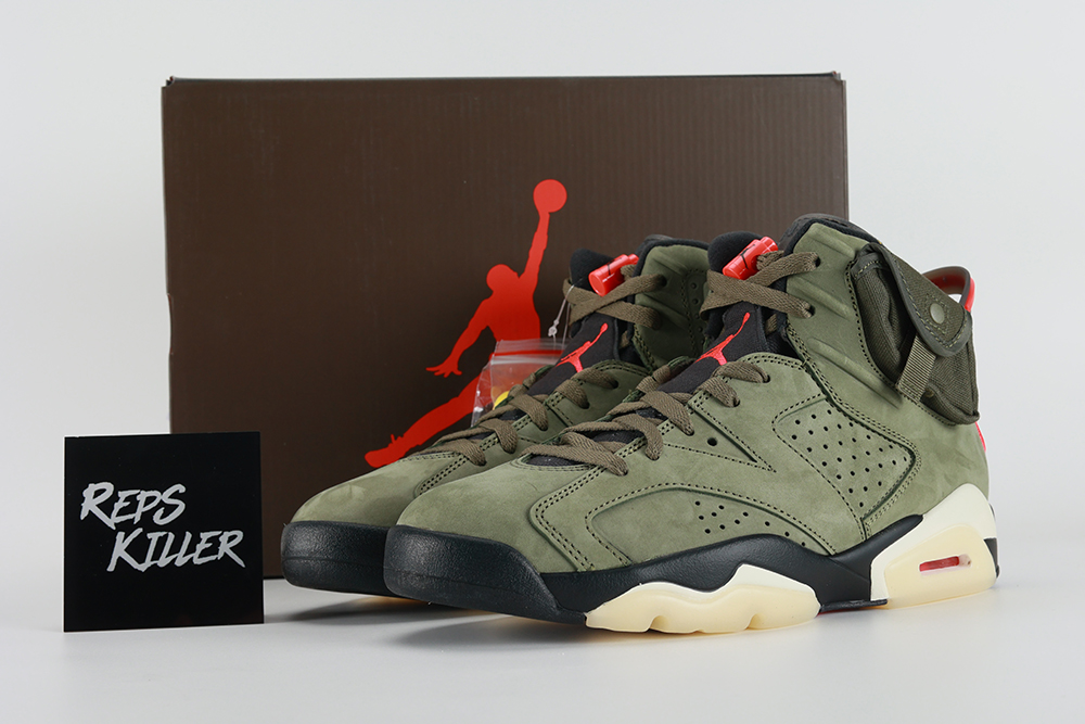 Travis Scott x Air Jordan 6 Retro 'Olive' Replica