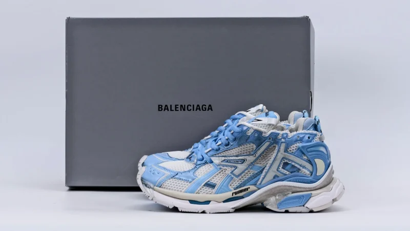 Blenciaga Runner Blue White Replica