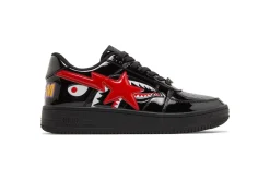 Bapesta Low M1 'Shark Face-Black Red'