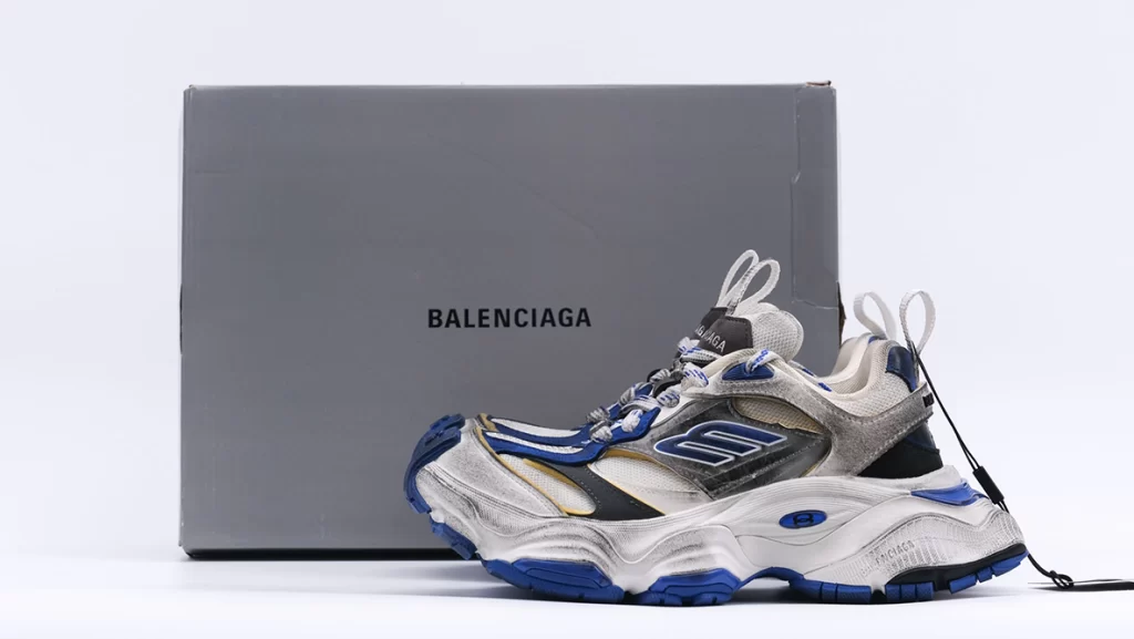 Balenciaga Cargo Sneaker Grey White Blue Replica