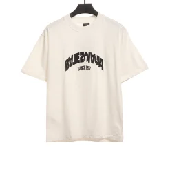 Reverse Embroidered Letter Short Sleeve