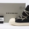 Rick Owens Wmns DRKSHDW Strobe Cotton Denim Hexa High “Black Milk”Replica