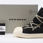 Rick Owens Wmns DRKSHDW Strobe Cotton Denim Hexa High "Black Milk"Replica