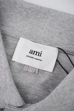 AMI Heart Logo-Embroidered Polo