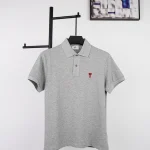 AMI Heart Logo-Embroidered Polo