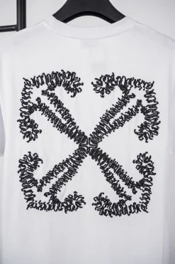 Off-White Corrugated Anchor Arrow Embroidered T-shirt