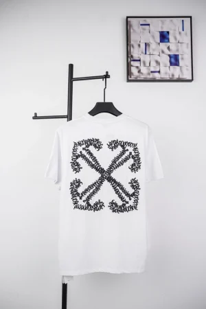 Off-White Corrugated Anchor Arrow Embroidered T-shirt