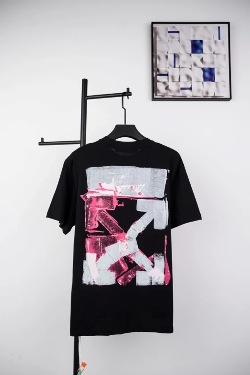 Off-White Graffiti Red Arrow Print T-Shirt