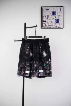 Off-White Starry Sky Fireworks Print Shorts