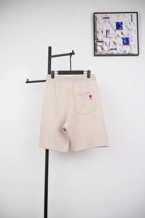 Ami Pocket Heart Embroidery Shorts