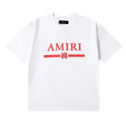 Amiri Striped Logo Printed T-Shirt