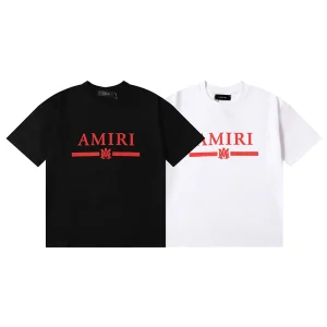 Amiri Striped Logo Printed T-Shirt