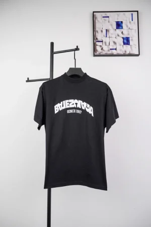 Balenciaga Reverse Logo Embroidered T-Shirt