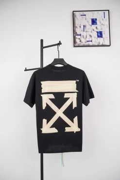 Off-White Yellow Rubber Arrow Print T-Shirt