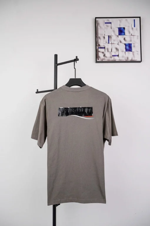 Balenciaga Black Tape Printed Logo T-Shirt