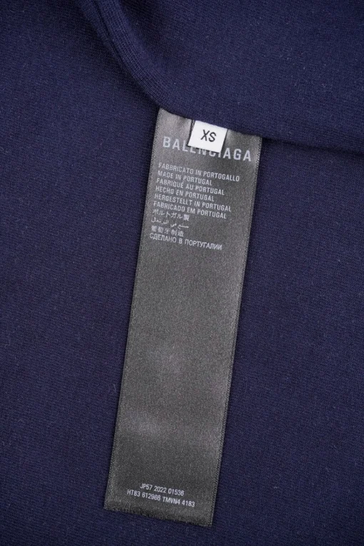 Balenciaga Blue Logo Print T-shirt