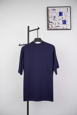 Balenciaga Blue Logo Print T-shirt