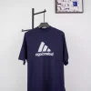 Balenciaga Blue Logo Print T-shirt