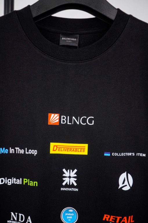 Balenciaga Multi-Element Trademark Print T-shirt