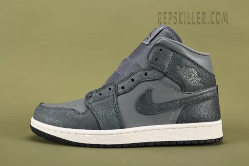 Jordan 1 Mid Distressed Smoke Grey Reps