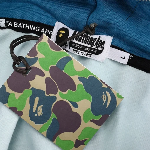 BAPE Camo Shark Full Zip Hoodie Blue