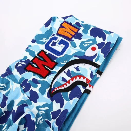 BAPE Camo Shark Full Zip Hoodie Blue