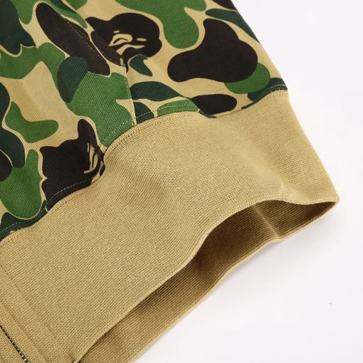 BAPE Camo Shark Full Zip Hoodie Green