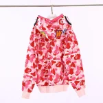 BAPE Camo Shark Full Zip Hoodie Pink