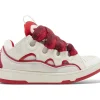 Lanvin Curb Sneakers White & Red