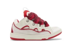 Lanvin Curb Sneakers White & Red