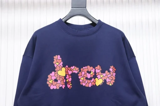 Drew Flower Letter Prints Hoodie