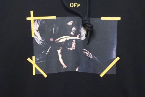 Off White Madonna Print Hoodie