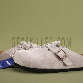 Birkenstock Boston Leather Taupe Suede