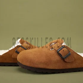 Birkenstock Boston Shearling Suede Leather