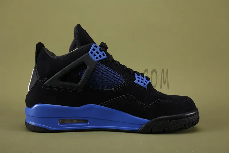 the inside of Jordan 4 BLUE THUNDER