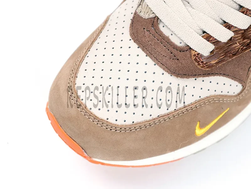 the brown toe box