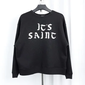 Saint Michael Saint Gothic Flocked Letter Sweatshirt