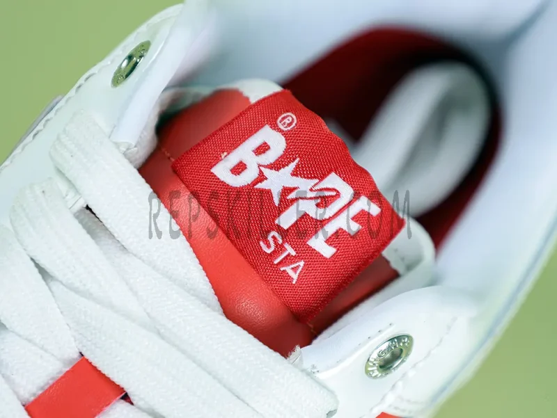 BAPESTA APE STA LEATHER RED WHITE SNEAKER