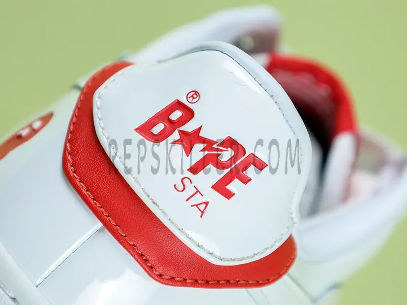 BAPESTA APE STA LEATHER RED WHITE SNEAKER