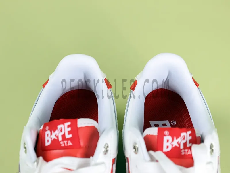 BAPESTA APE STA LEATHER RED WHITE SNEAKER