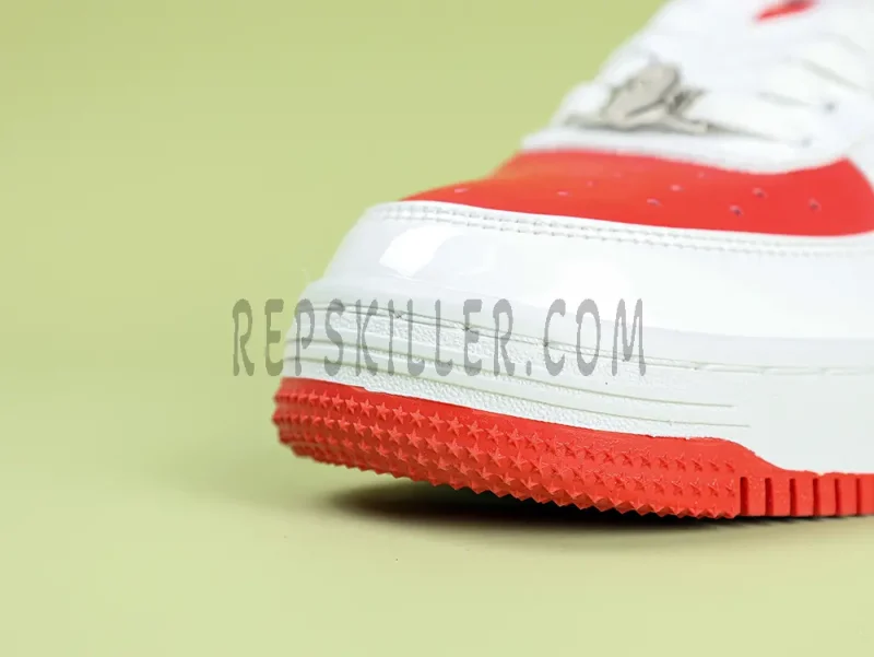 BAPESTA APE STA LEATHER RED WHITE SNEAKER