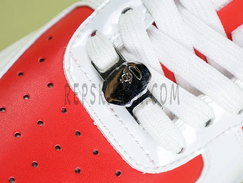 BAPESTA APE STA LEATHER RED WHITE SNEAKER