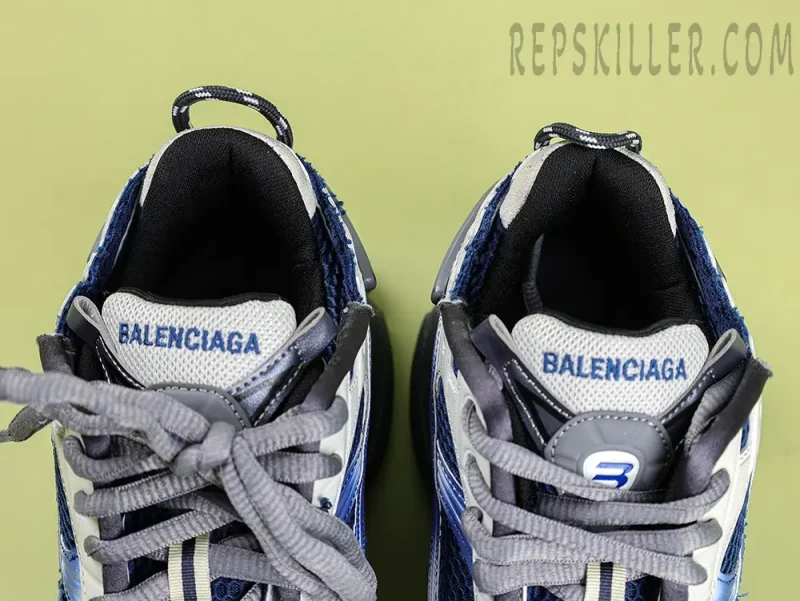 Balenciaga Men's Runner Gradient Sneaker in Beige/Navy/Grey - Image 2