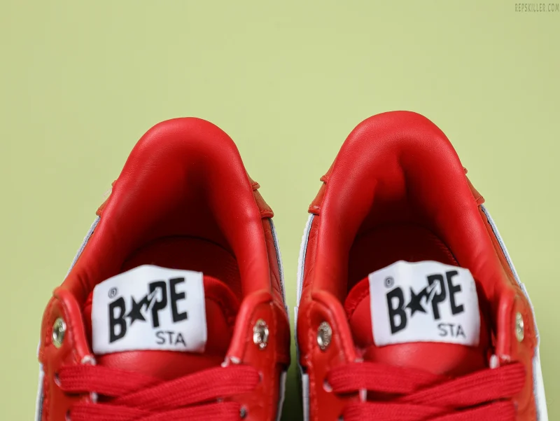 BATHING APE STA Skateboard Shoes Low-Top Red - Image 11