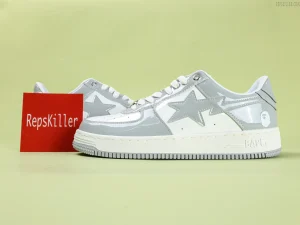 BATHING APE STA Patent Leather Grey