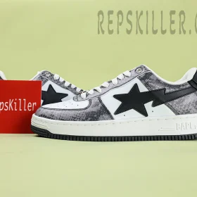 A BATHING APE BapeSta Snakeskin Black