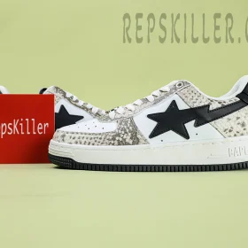 A BATHING APE BapeSta SnakeSkin Beige