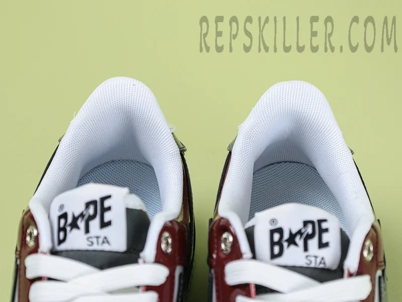 A BATHING APE BapeSta Nostalgic Burgundy Grey - Image 11